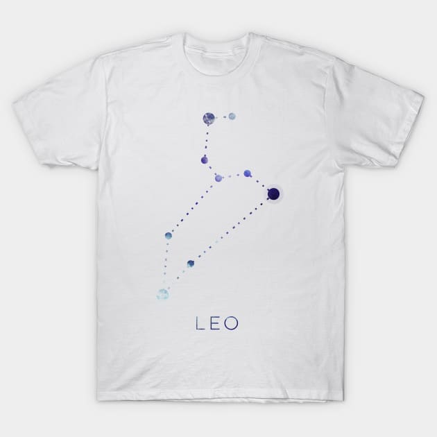 LEO STAR CONSTELLATION ZODIAC SIGN T-Shirt by deificusArt